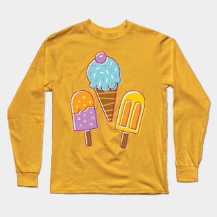 Ice Cream Cartoon Long Sleeve T-Shirt